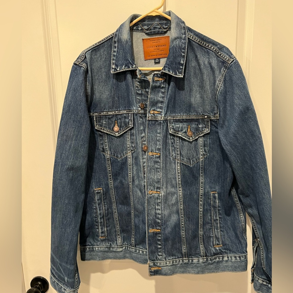 Lucky Brand Hand-Crafted Trucker Denim Jacket XL